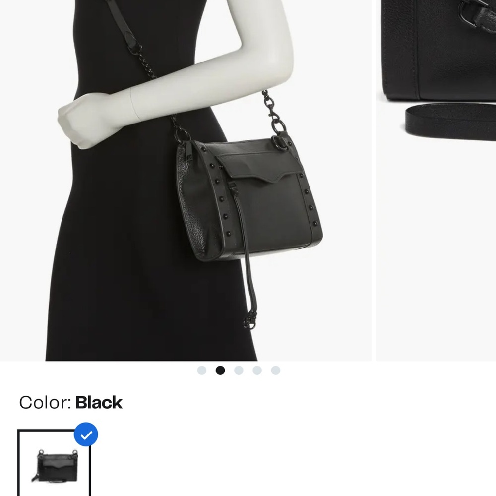 Rebecca Minkoff MAB Studded Leather Crossbody Bag - Picture 6 of 9
